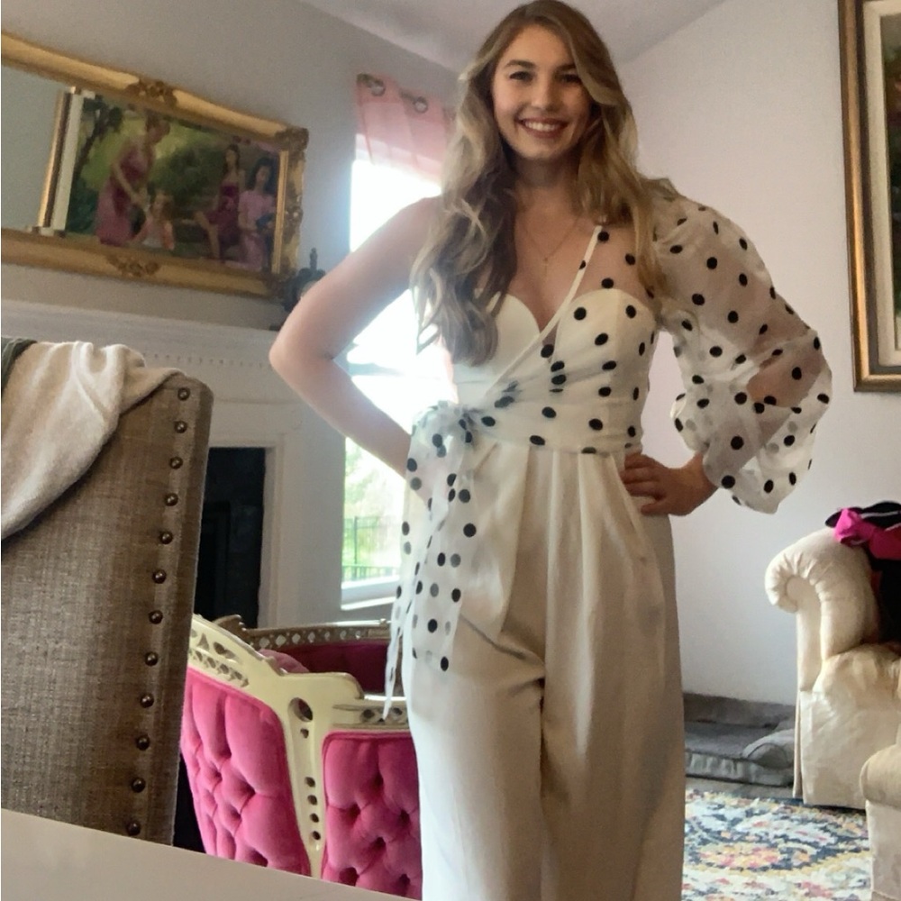 White nasty gal jumpsuit